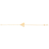 14K Gold Polished Engravable Elongated Heart Bracelet